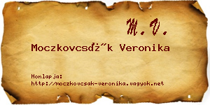 Moczkovcsák Veronika névjegykártya